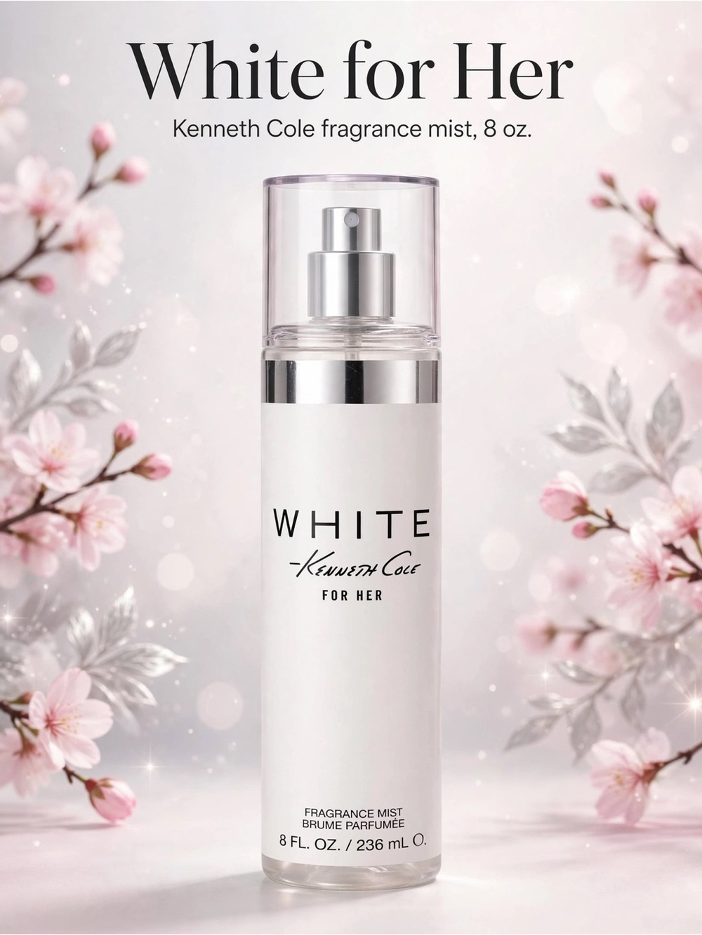 Kenneth Cole White For Her Fragrance Mist - White & Silver